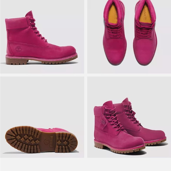 MEN’S NEW AWESOME PINK TIMBERLAND 50th ANNIVERSARY BOOTS Size 11 - Picture 3 of 15